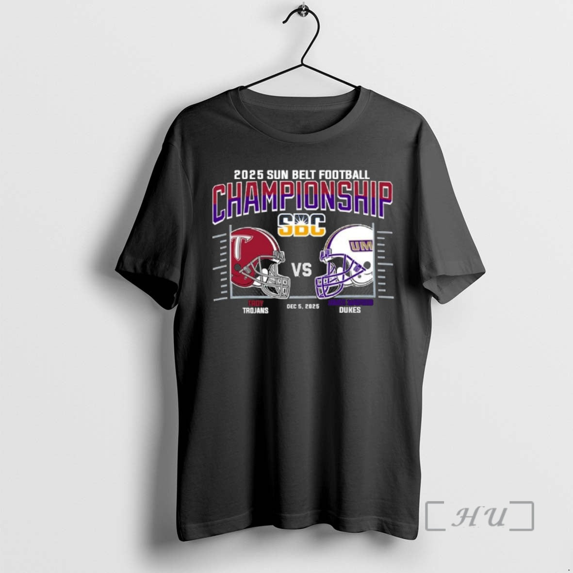 Officials Troy Trojans Vs James Madison Dukes 2025 Sun Belt Football Conference Championship Premium T-Shirts, Hoodie,...