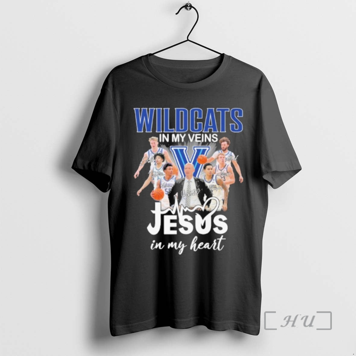 Officials Villanova Wildcats Basketball In My Veins Jesus In My Heart Premium T Shirts Sweater Hoodie, Sweatshirt