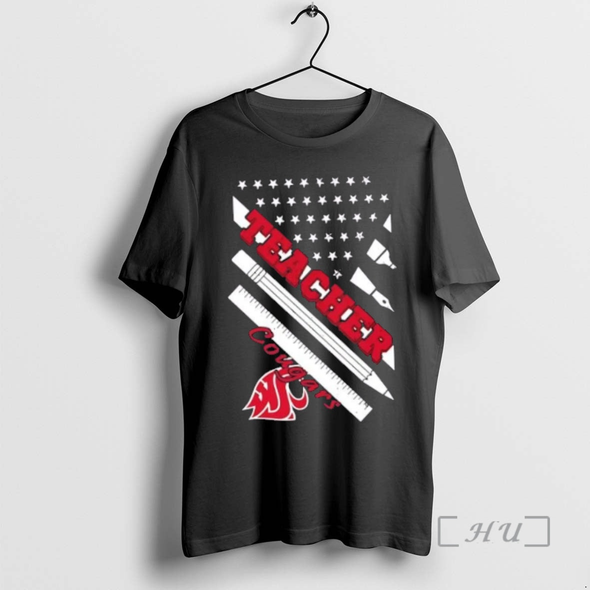 Officials Washington State Cougars X Teacher American Flag T-Shirts, Hoodie, Sweatshirt | HypeCrazeTee.com