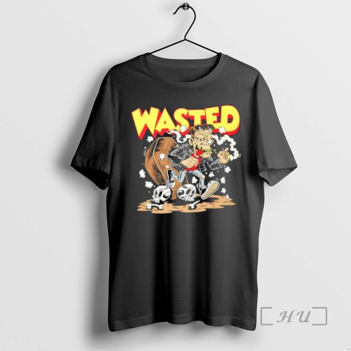 Officials Wasted Frankenstein Monster Punk Rock T-Shirts, Hoodie, Sweatshirt | HypeCrazeTee.com
