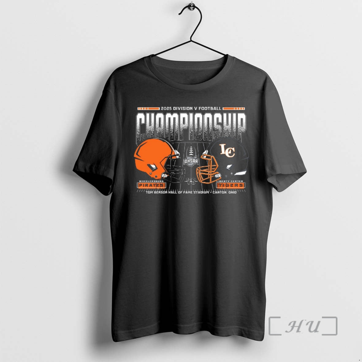 Officials Wheelersburg Pirates Vs Liberty Center Tigers 2025 Ohsaa Football Division 5 H2h State Championship T-Shirts,...