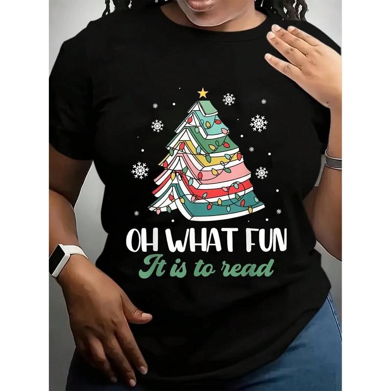 Oh What Fun Read Book Lights Christmas Tree Party Snowflake T-Shirt Hoodie, Sweatshirt | HypeCrazeTee.com