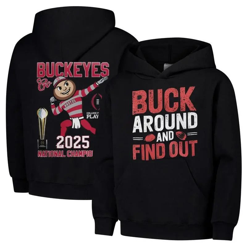 Ohio State Game Day Pride Hoodie Double Sides, Buck Around and Find Out Ohio Football Shirt Sweatshirt | HypeCrazeTee.com