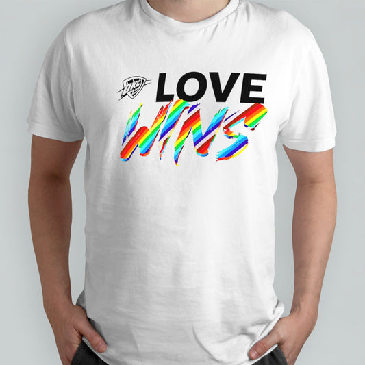 Oklahoma City Thunder love wins rainbow pride shirt