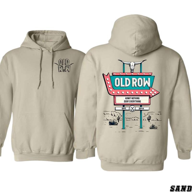 Old Row Hoodie - Retro Sign Design Shirt - Trendy Hoodie for Men and Women Menswear Sweaters Sweatshirt | HypeCrazeTee.com