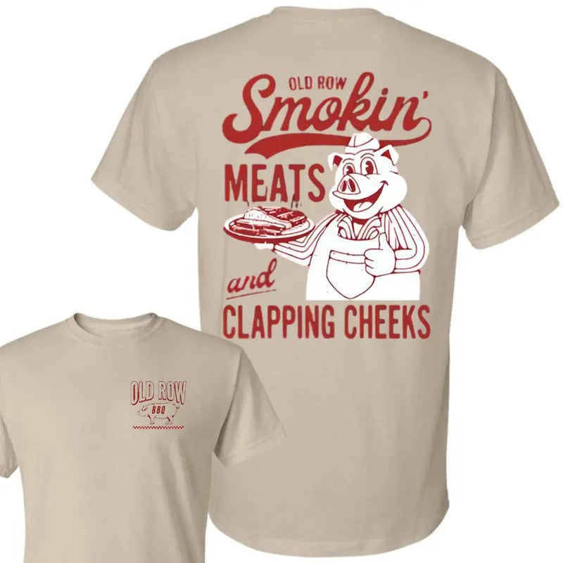 Old Row The Smokin' Meats Graphic 2 Sides T-Shirt - 2 Side T-Shirt For Men And Women Hoodie, Sweatshirt | HypeCrazeTee.com