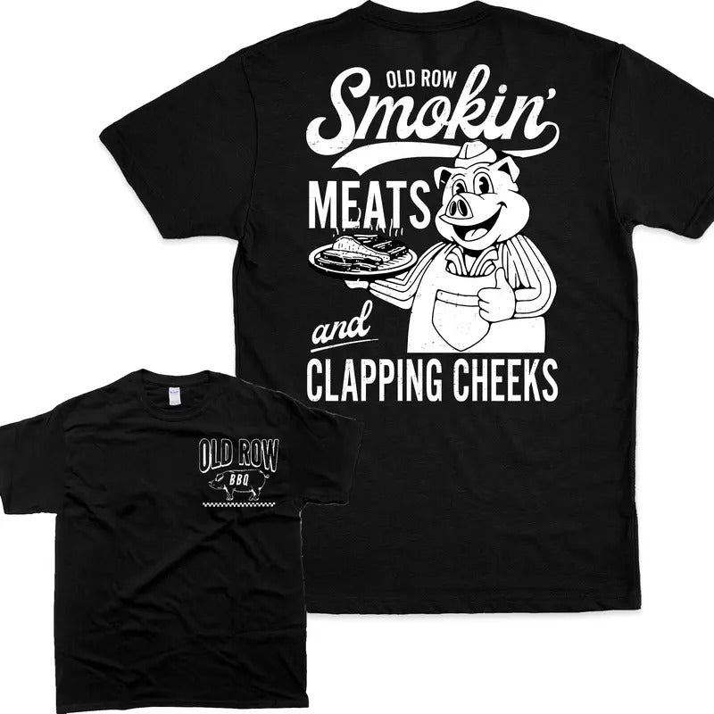Old Row The Smokin' Meats Graphic 2 Sides Tshirt, Unisex Tshirt For Men, For Women Graphic Hoodie, Sweatshirt