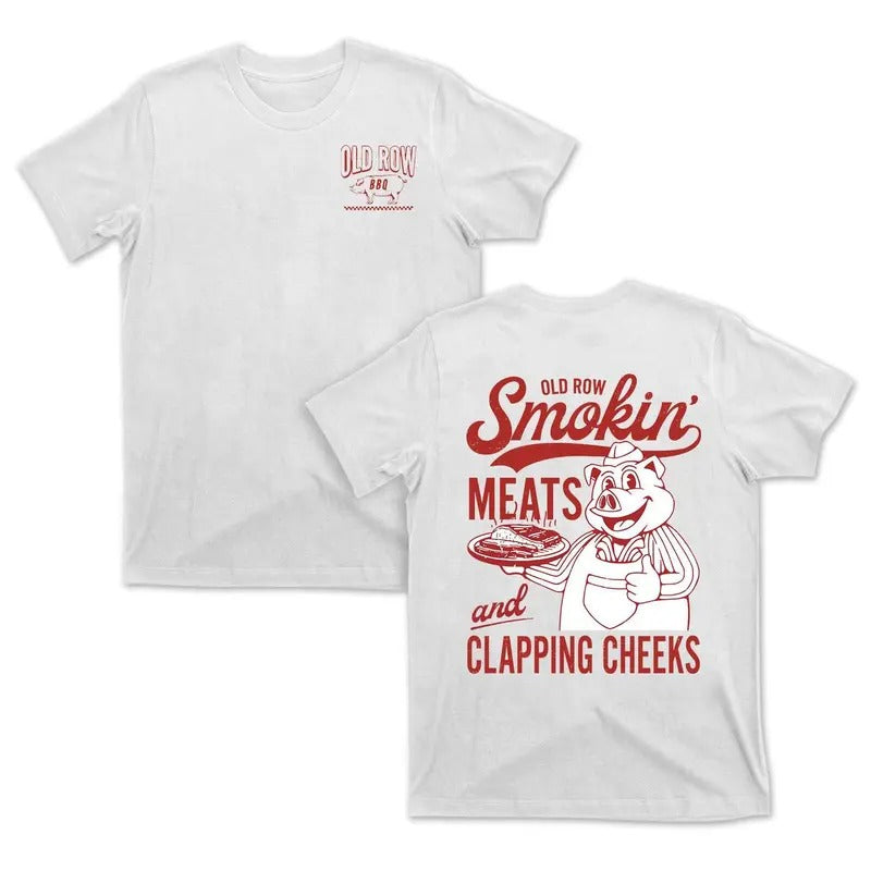 Old Row The Smokin' Meats Graphic Double Sided Version T-Shirt, Unisex T-Shirt For Men, For Women, Hoodie, Sweatshirt