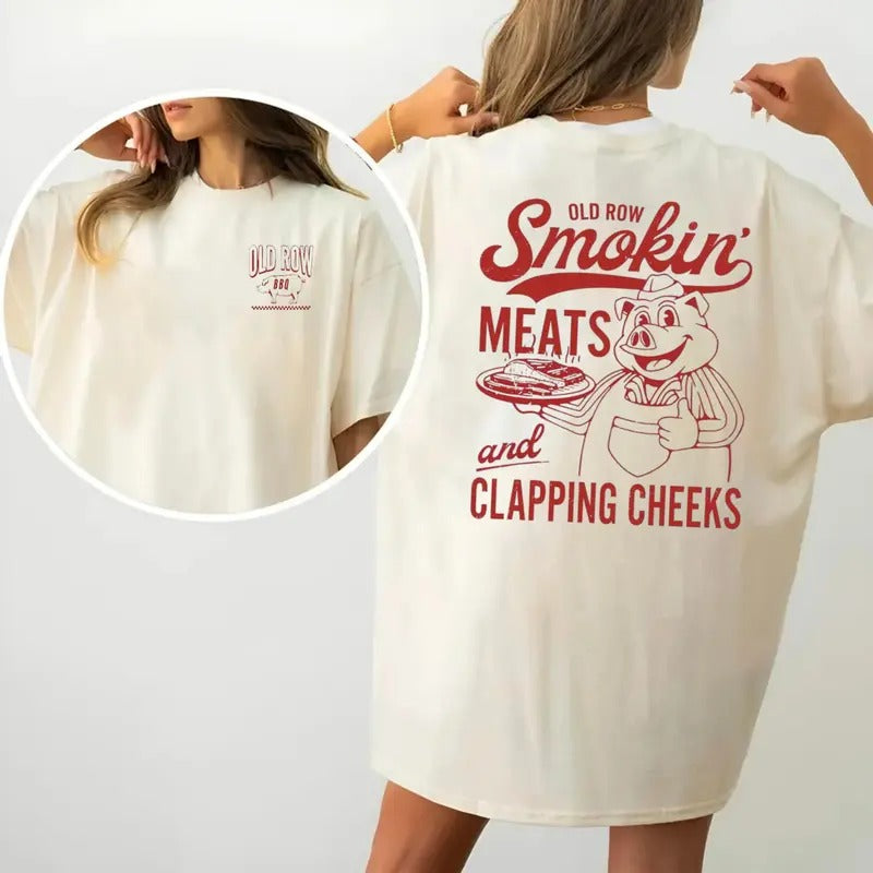 Old Row The Smokin Meats Graphic Shirt, TShirt For Men And Women, The Smokin Meats Shirt, Unisex Short Sleeve Tee Shirt...