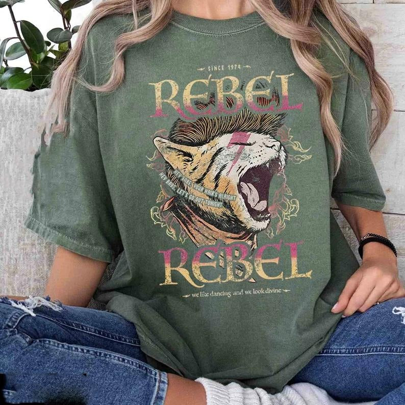 Old School Band Tee, Vintage Retro Band Tee, Rebel Rock Band Shirt, Oversized Trendy Shirts, Concert Shirt, Music...