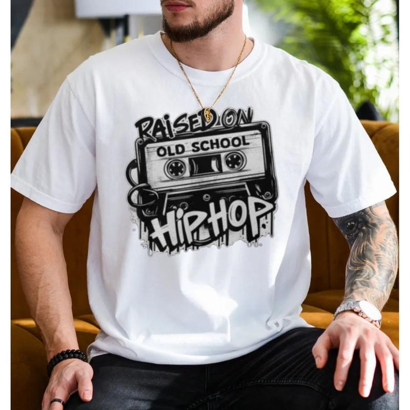 Old School Hip Hop T Shirt, Raised On Old School Hip Hop Tee, Music Shirt, Gift For Fan, Unisex Short Sleeve Tee Hoodie,...