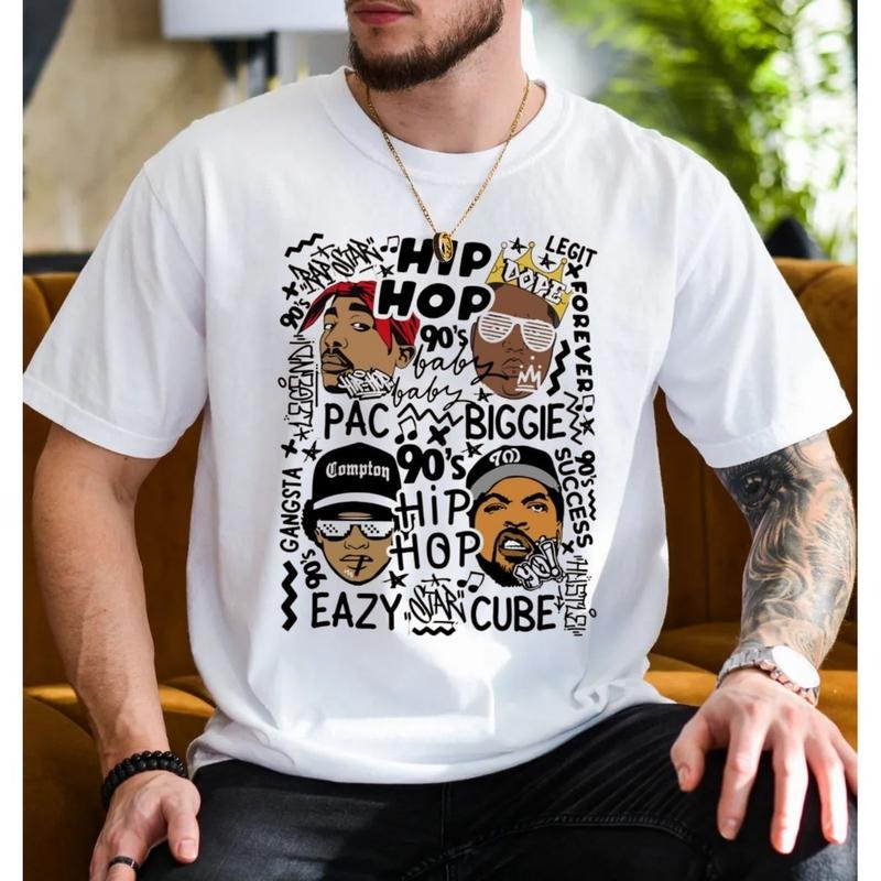 Old School Music Shirt, Rap Legends, Hip Hop Vibes Graphic Tee, Street Style Hip Hop Tshirt, Unisex Short Sleeve Tee...