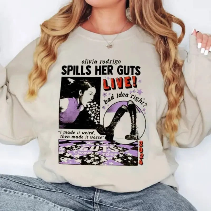 Olivia Guts Tour 2024 Shirt, The Guts World Tour 2024 Shirt, OR T-Shirt, Olivia Sweater, Guts Tour 2024 Shirt Hoodie,...