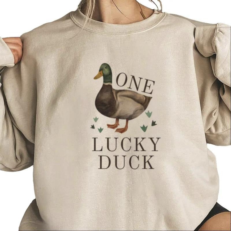 One Lucky Duck Birthday Shirt Birthday Sweatshirt Lucky Duck Hunting Hoodie Unisex | HypeCrazeTee.com