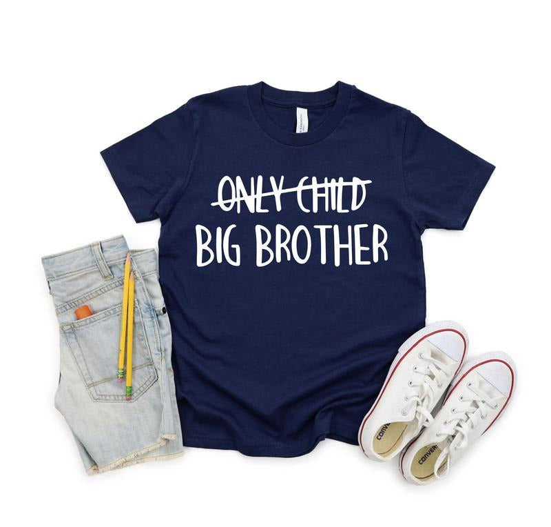 Only Child Big Brother Shirt, Big Brother Tshirt, Promoted To Big Brother, Boys Tee, Pregnancy Announcement, Pregnancy...