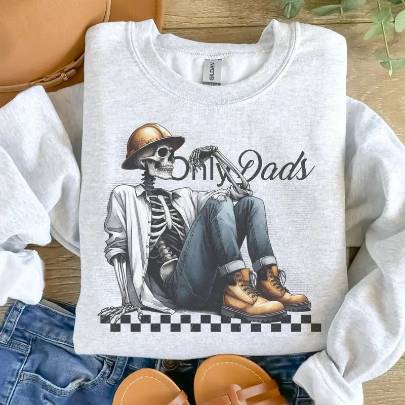 Only Dads Sweatshirt - Ash Grey - Sublimation - Unisex Sizing T-Shirts, Hoodie | HypeCrazeTee.com