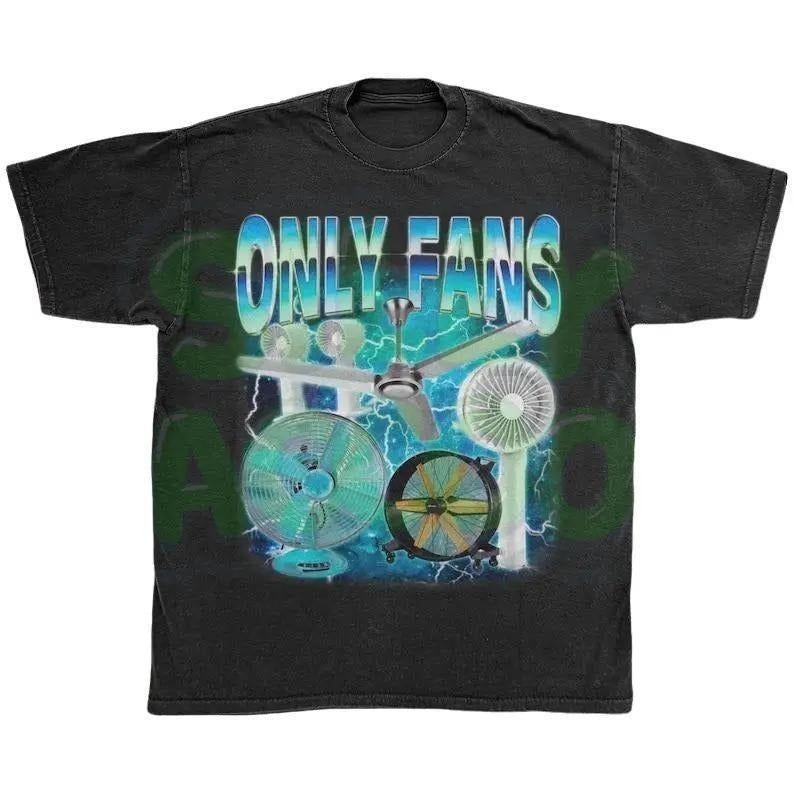 Only Fans Pun T-shirt, Viral Internet Joke Shirt, Funny Meme Graphic Tee for Adults, Sarcastic Parody Top, Unisex Retro...