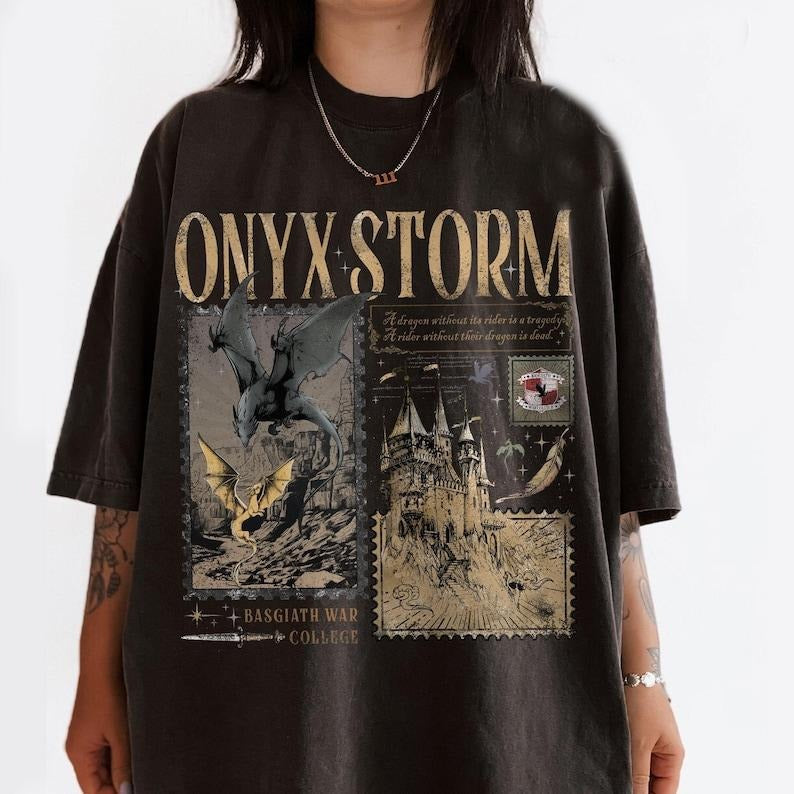 Onyx Storm  T-Shirt | Fourth Wing Series Shirt | Dragon Rider | Bookish Tee Gift For Book Lover | Fantasy Book |...