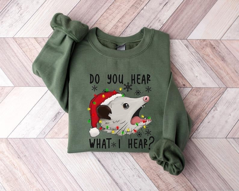 Opossum Christmas Sweatshirt, Opossum Christmas T-shirt, Funny Opossum Christmas Tee, Opossum Cute Sweatshirt, Wild...
