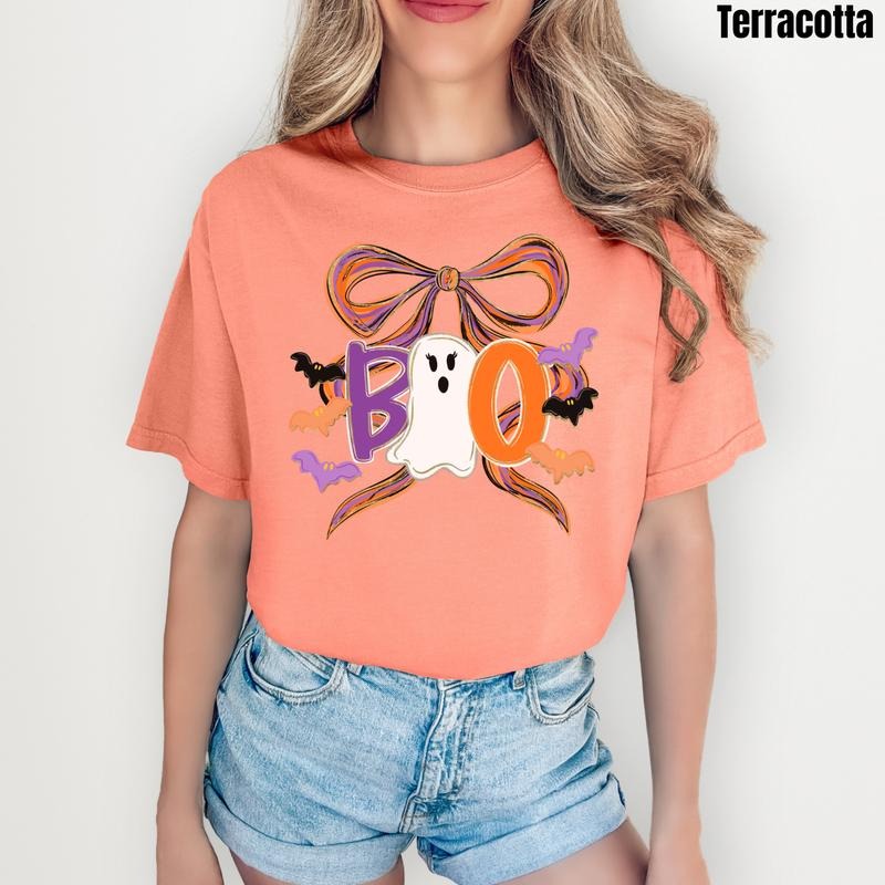 Orange & Purple Painted BOO Comfort Colors T-Shirt 'NLB' Hoodie, Sweatshirt | HypeCrazeTee.com