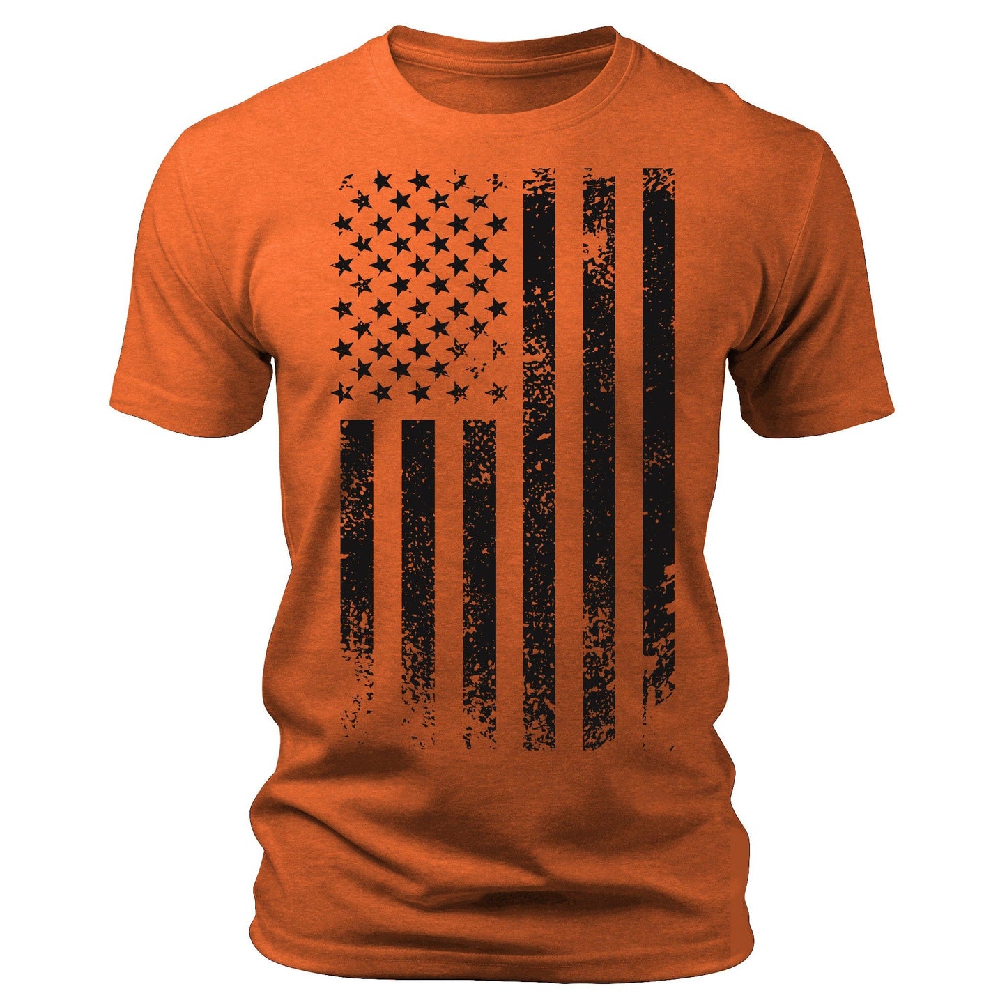 Men's Graphic T Shirts - Black Flag Patriotic Short Sleeve Crewneck Shirts
