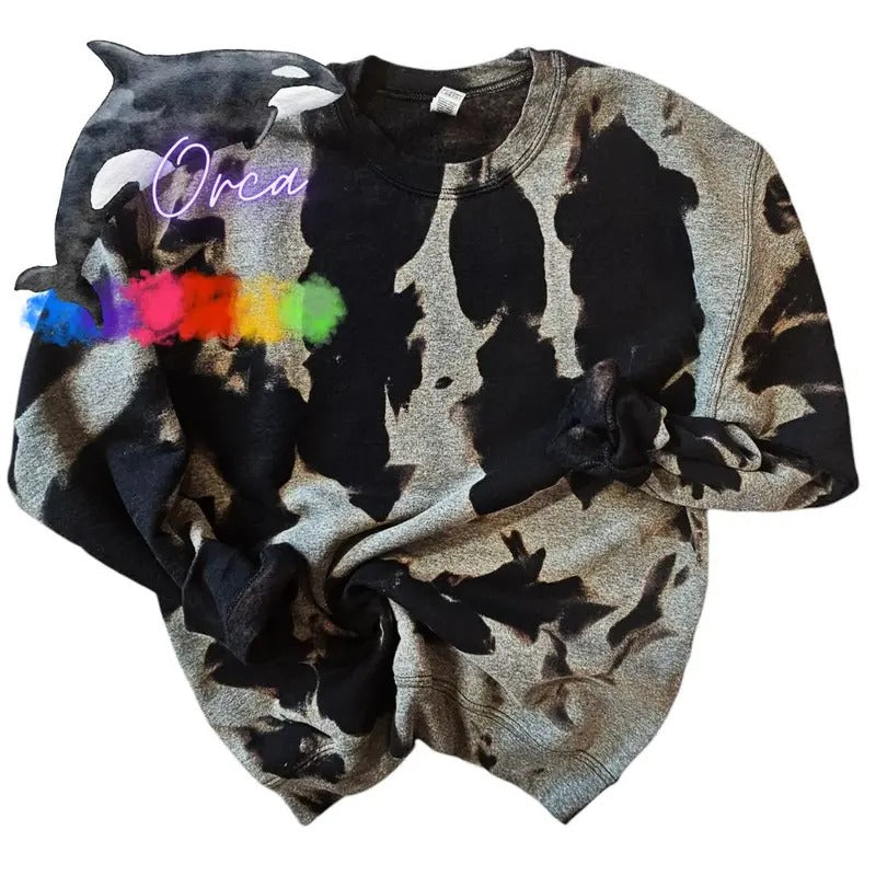 Orca ~ Bleached Unisex Sweatshirts ~ Small - 4XL Womenswear T-Shirts, Hoodie | HypeCrazeTee.com