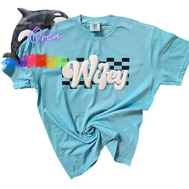 Orca ~ Custom Comfort Colors T-shirts with Puff & Glitter ~ Unisex ~ Small - 4XL Hoodie, Sweatshirt | HypeCrazeTee.com