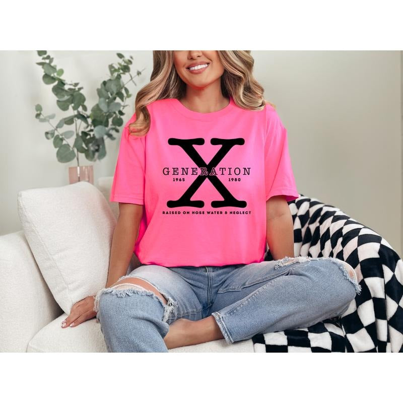 Orca ~ GEN X ~ Generation X ~ Comfort Colors Women T-shirts ~ Unisex Sizes ~ Small