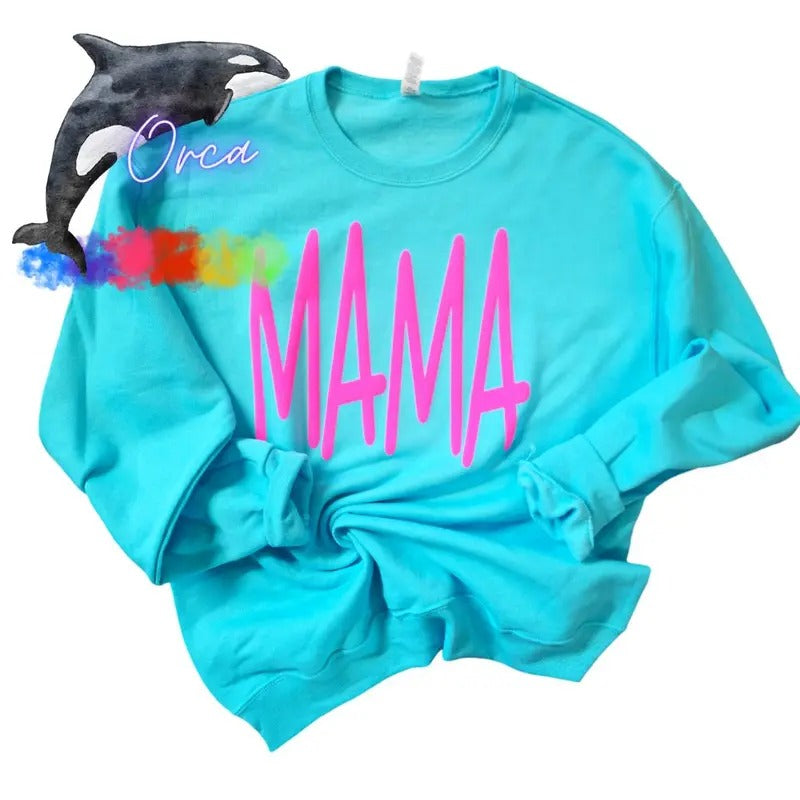 Orca ~ Unisex Sweatshirt with Puff ~ Custom Wording ~ Small - 4XL T-Shirts, Hoodie | HypeCrazeTee.com