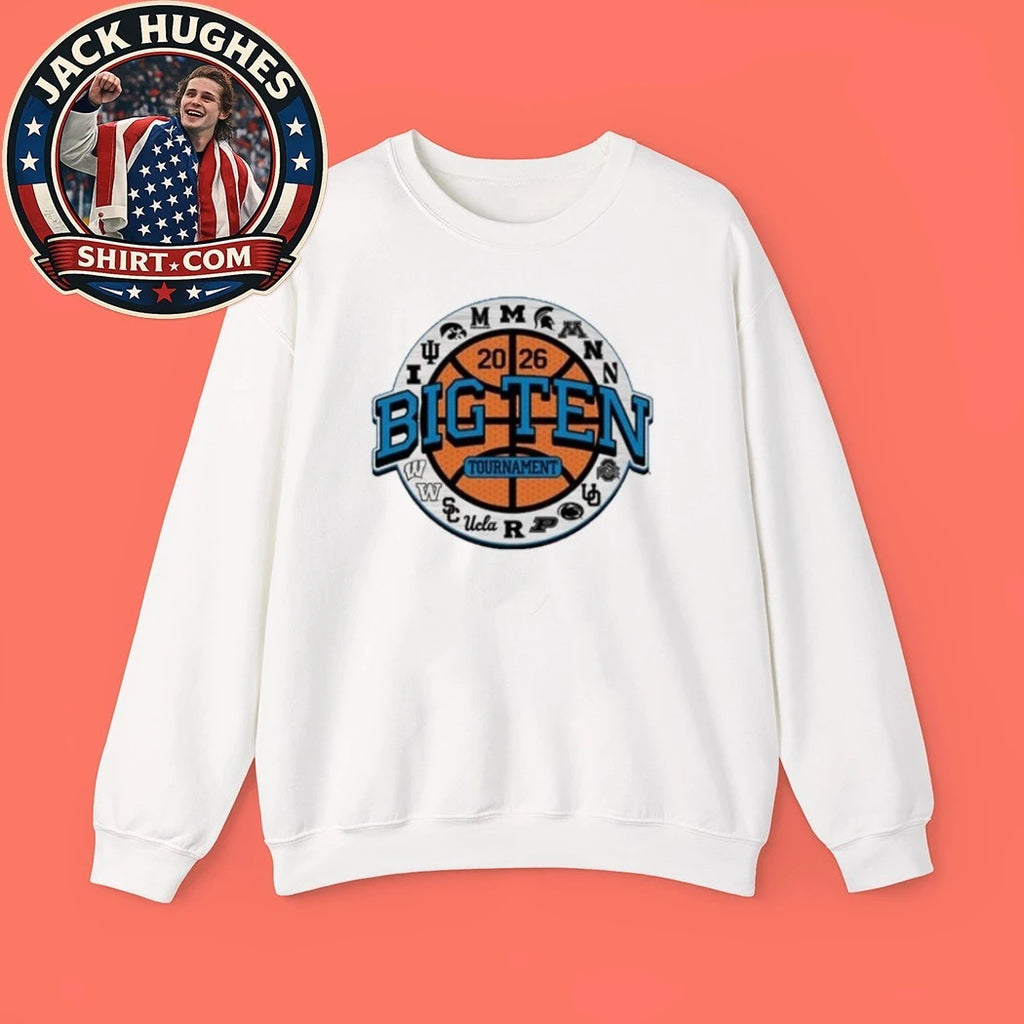 Original 2026 Big Ten Mens Basketball Tournament Schools Circular Graphic Shirt