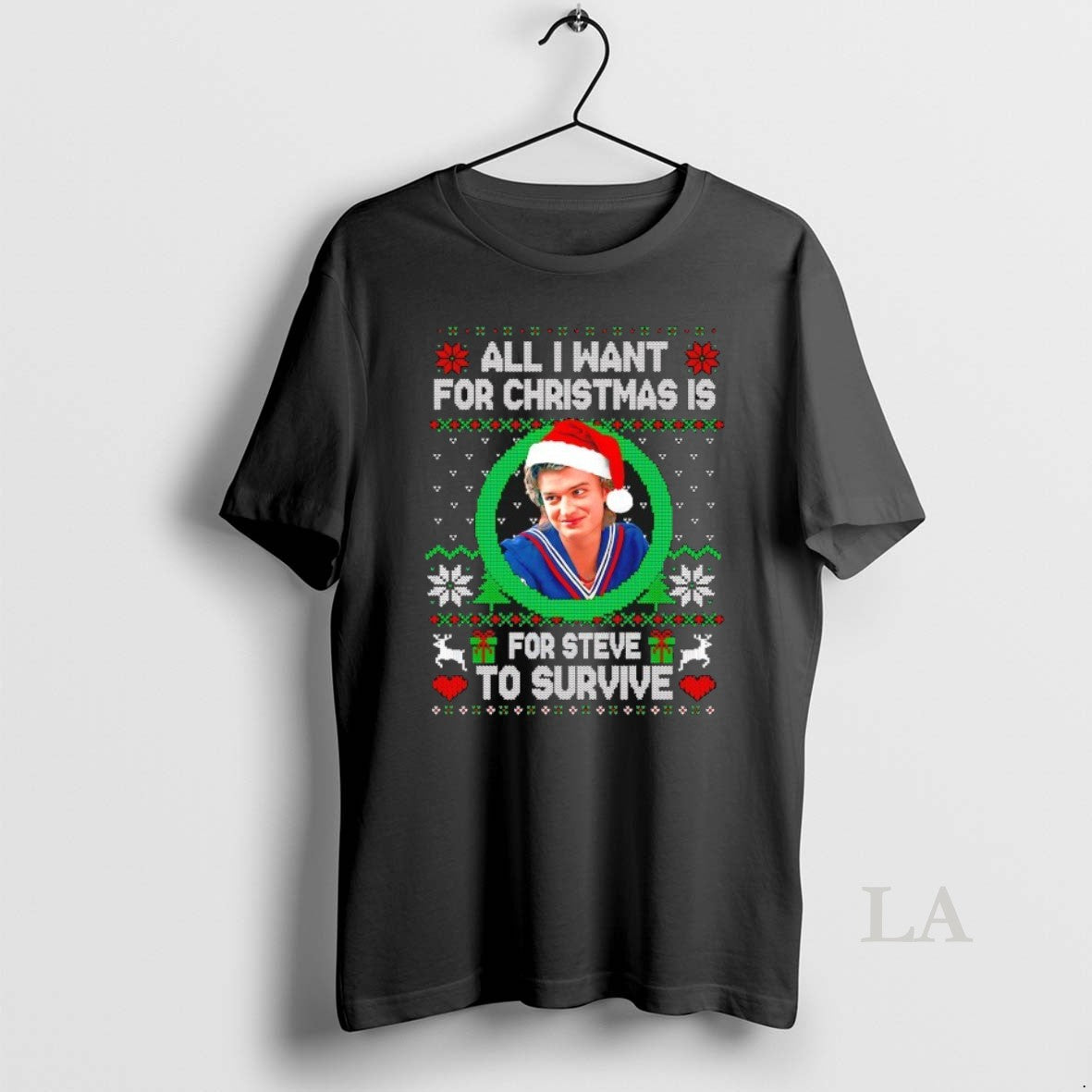 Original All I Want For Christmas Is Steve Harrington To Survive T-Shirts, Hoodie, Sweatshirt | HypeCrazeTee.com