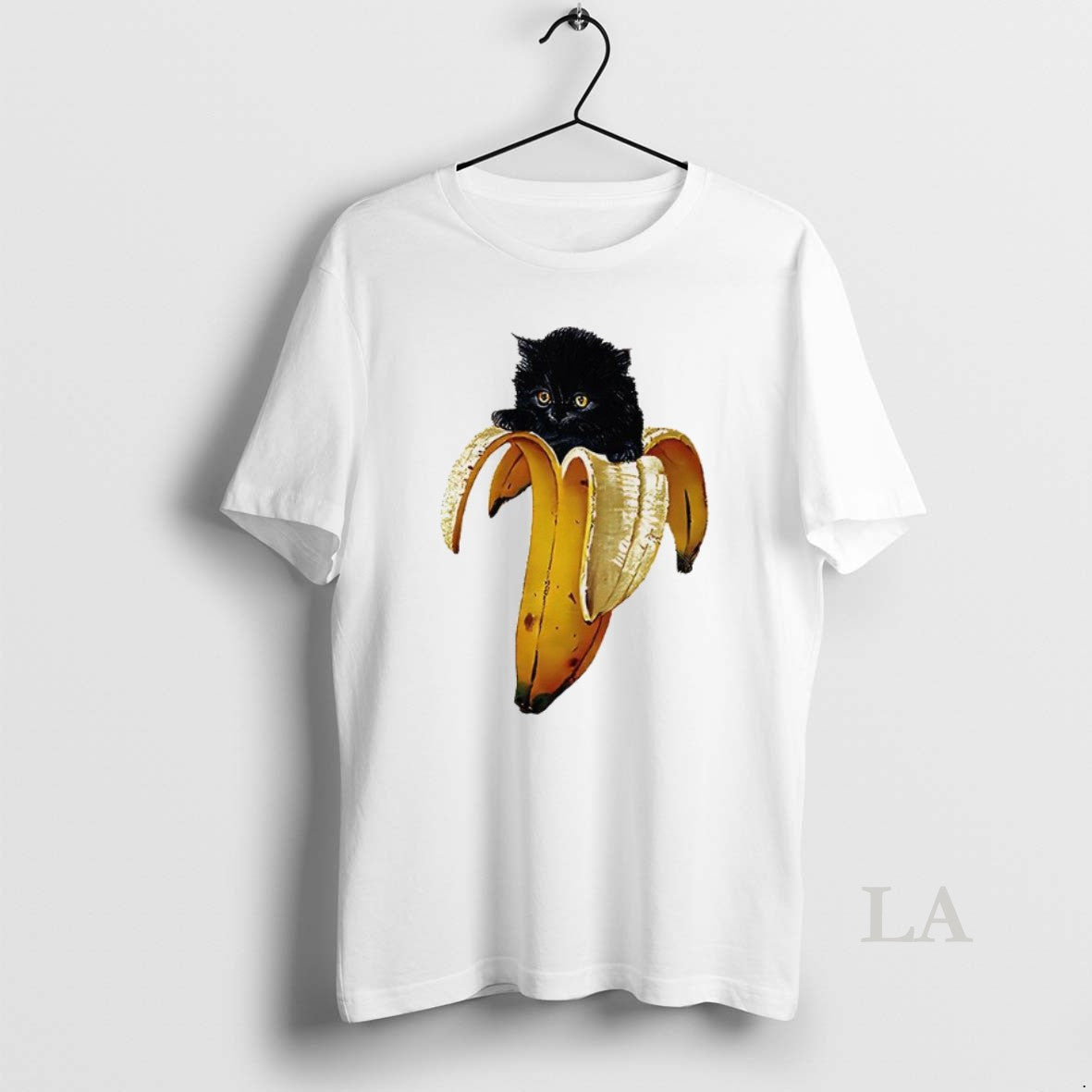 Original Banana Cat Meme Black Kitten T-Shirts, Hoodie, Sweatshirt | HypeCrazeTee.com