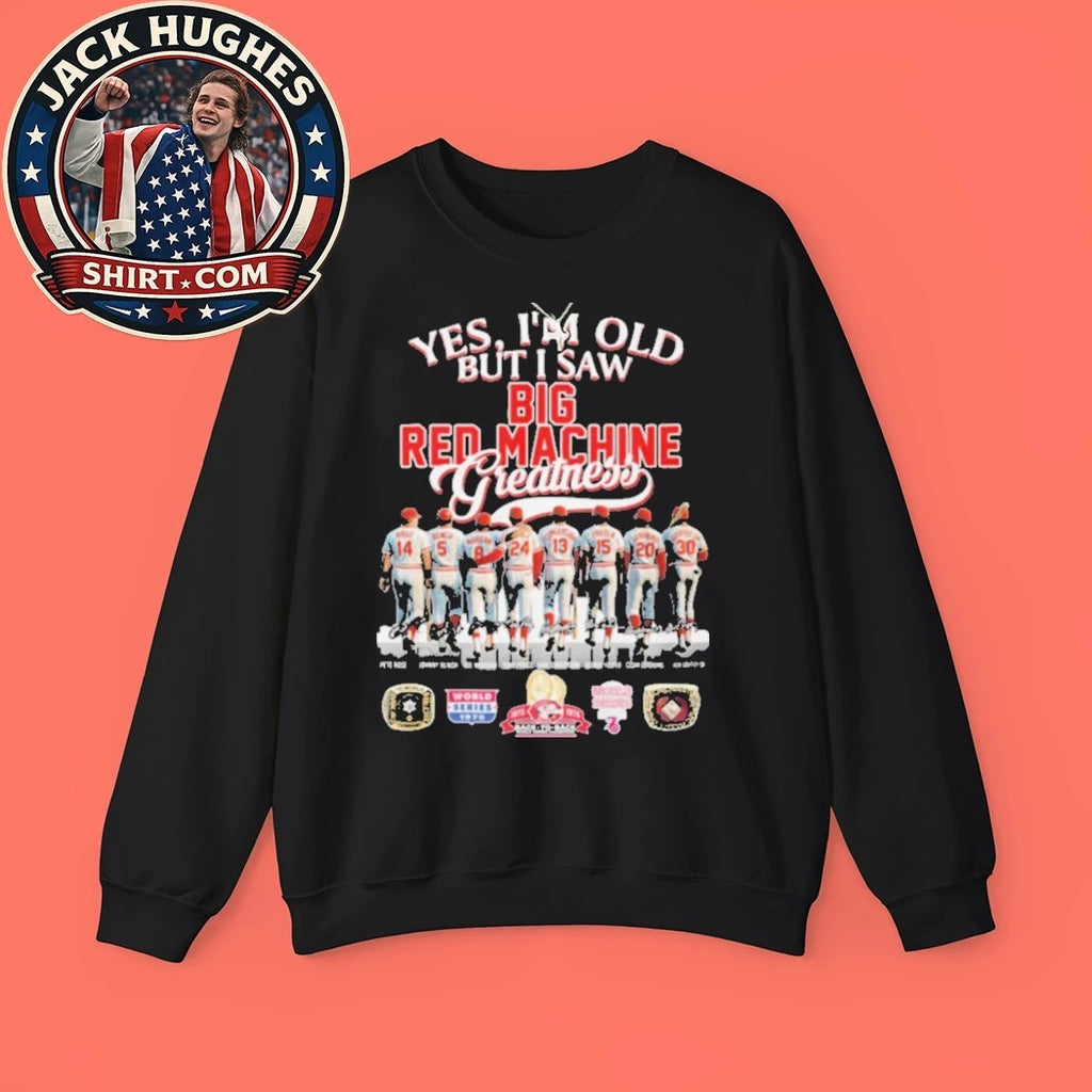 Original Cincinnati Reds Big Red Machine Greatness Legend Signatures Back To Back World Series Shirt