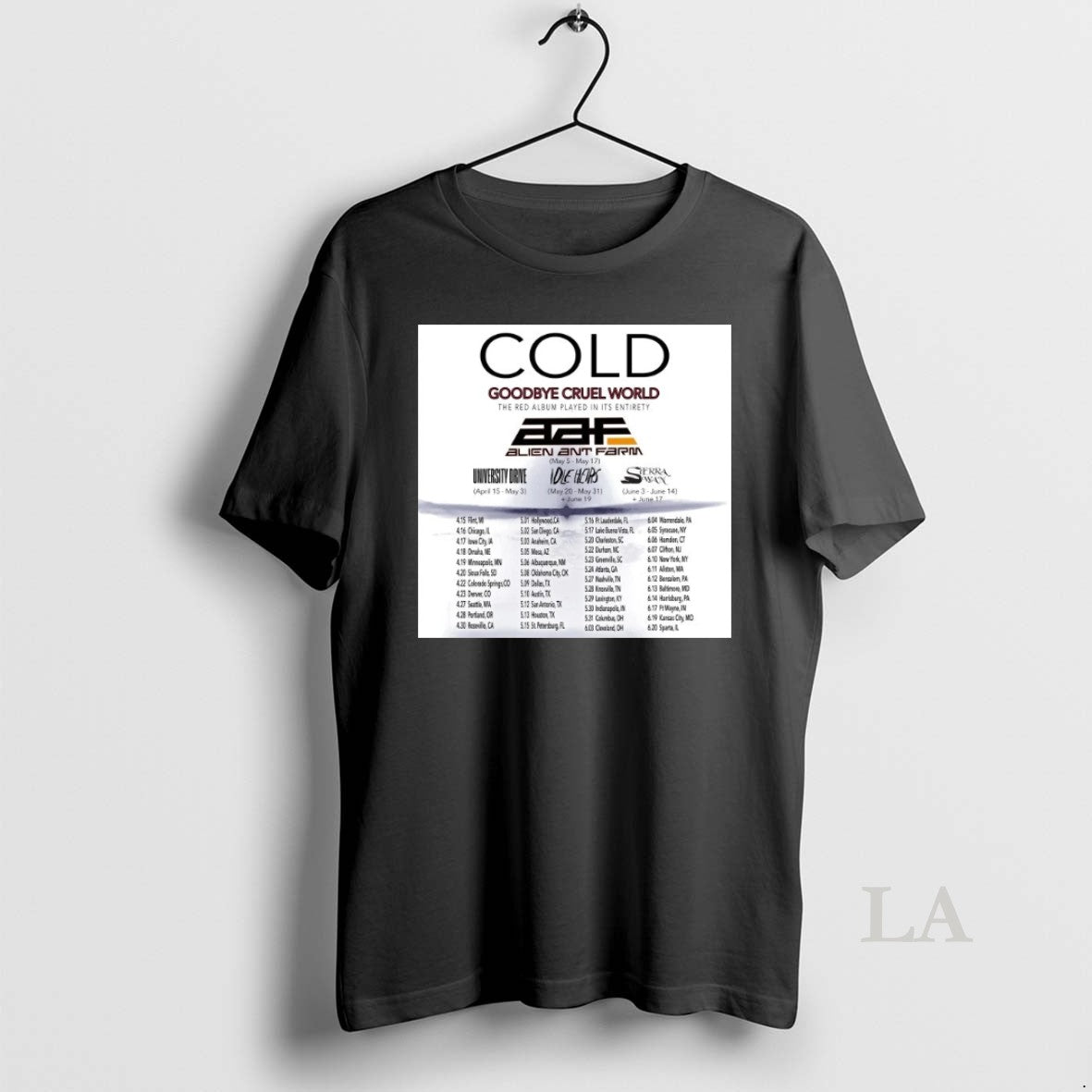 Original Cold Goodbye Cruel World The Red Album Played In Its Entirety May 2026 T-Shirts, Hoodie, Sweatshirt