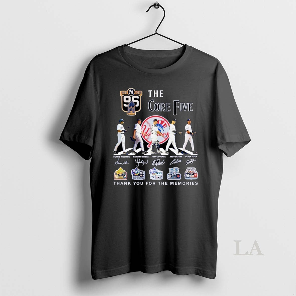 Original Core Five 1996 2026 Jeter Rivera Petitt Williams Posada New York Yankees Baseball Abbey T-Shirts, Hoodie, Sweatshirt