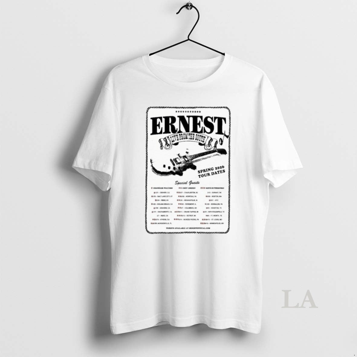 Original Ernest Live From The South Spring Tour 2026 Dates T-Shirts, Hoodie, Sweatshirt | HypeCrazeTee.com