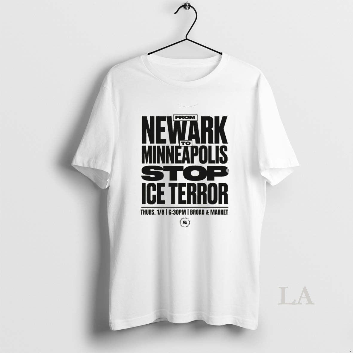Original From Newark To Minneapolis Stop Ice Terror Broad And Market T-Shirts, Hoodie, Sweatshirt | HypeCrazeTee.com