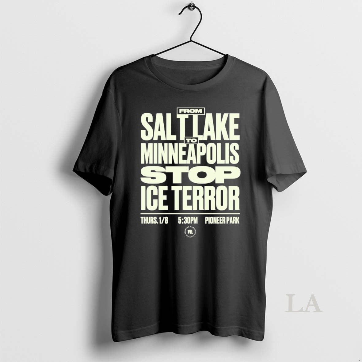Original From Salt Lake To Minneapolis Stop Ice Terror Thurs 1 8 Pioneer Park T-Shirts, Hoodie, Sweatshirt | HypeCrazeTee.com