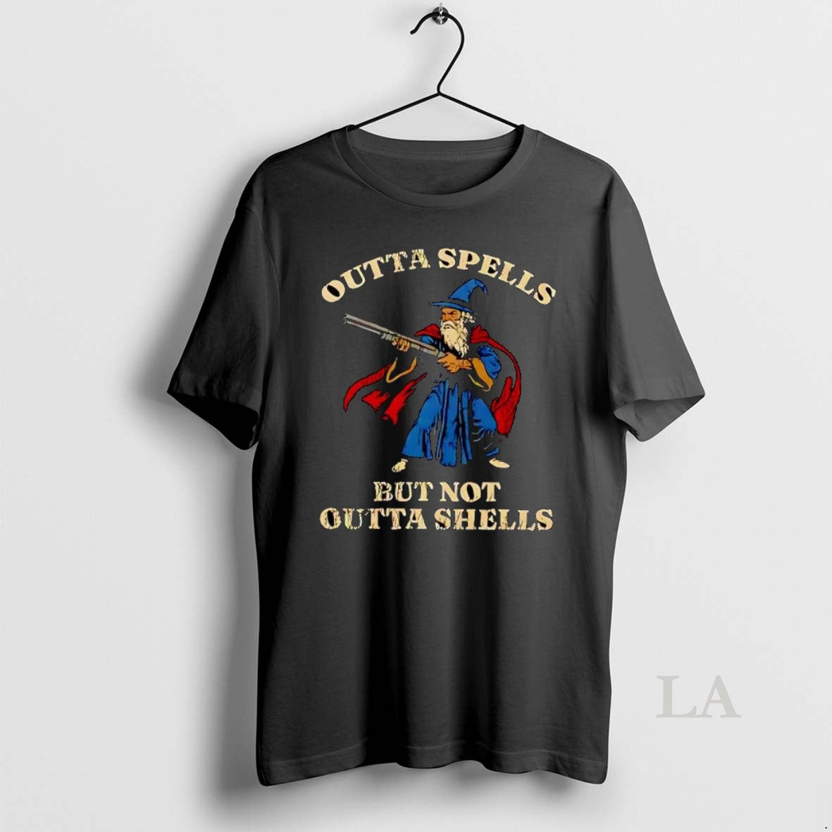 Original Funny Outta Spells But Not Outta Shells Wizard Fantasy Retro T-Shirts, Hoodie, Sweatshirt | HypeCrazeTee.com