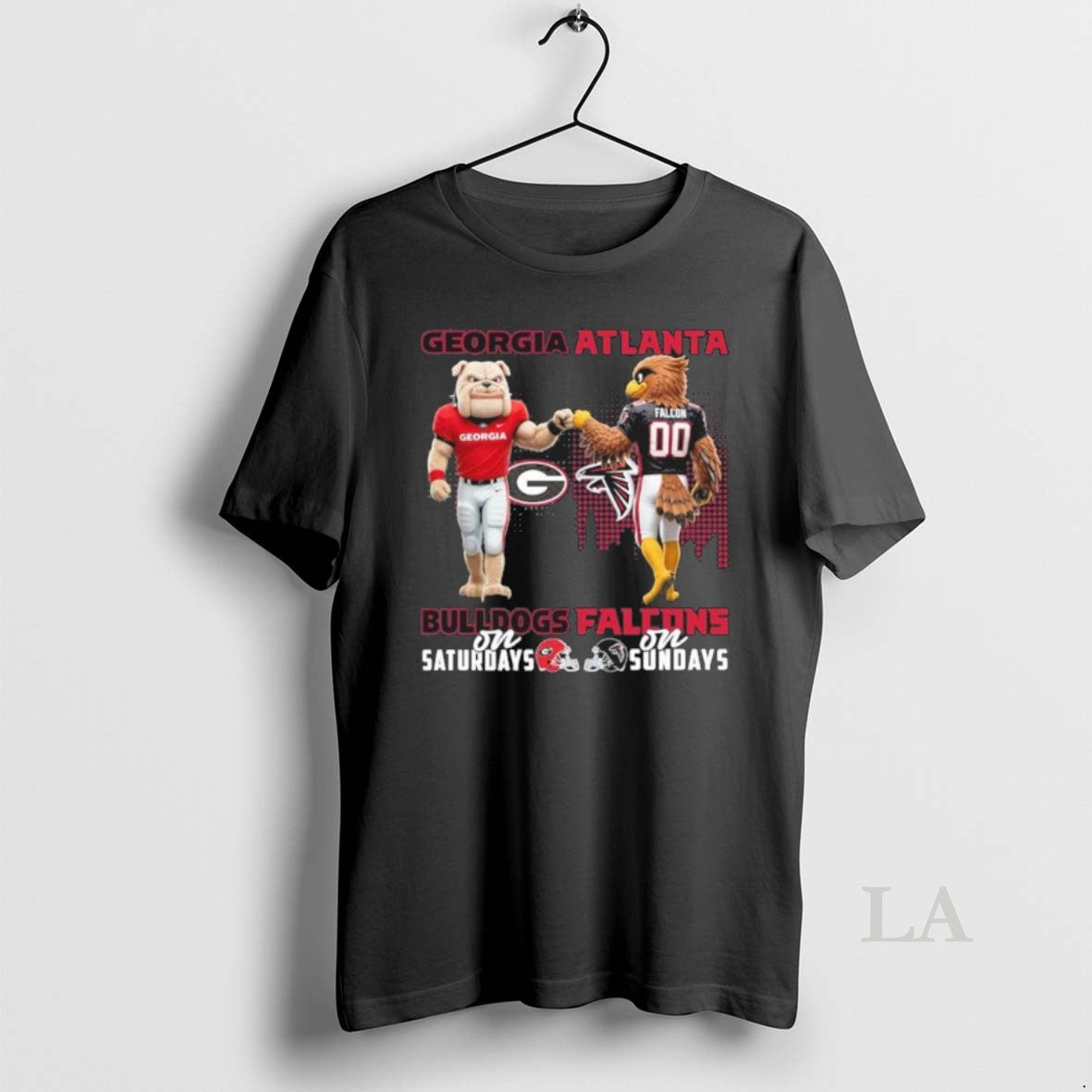 Original Georgia Bulldogs Vs Atlanta Falcons Mascot On Saturdays And On Sundays T-Shirts, Hoodie, Sweatshirt