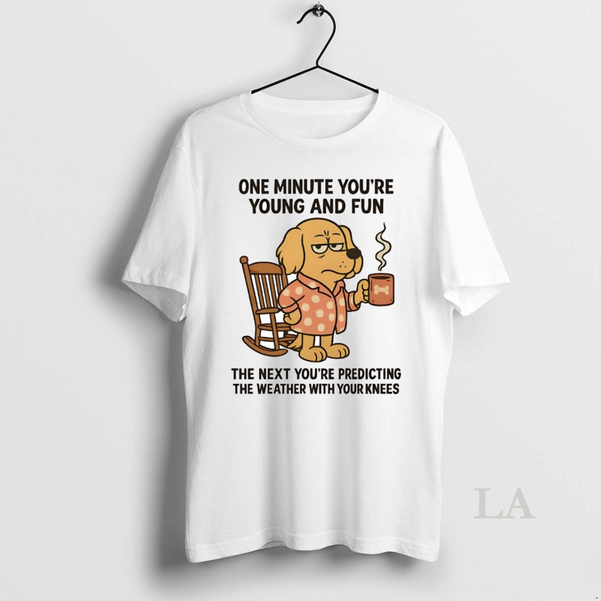 Original Golden Retriever One Minute Youre Young And Fun T-Shirts, Hoodie, Sweatshirt | HypeCrazeTee.com