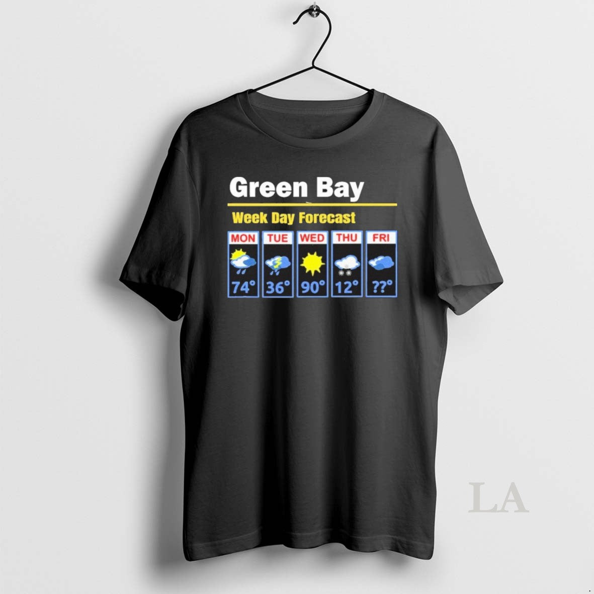Original Green Bay Erratic 5 Day Weather Forecast T-Shirts, Hoodie, Sweatshirt | HypeCrazeTee.com