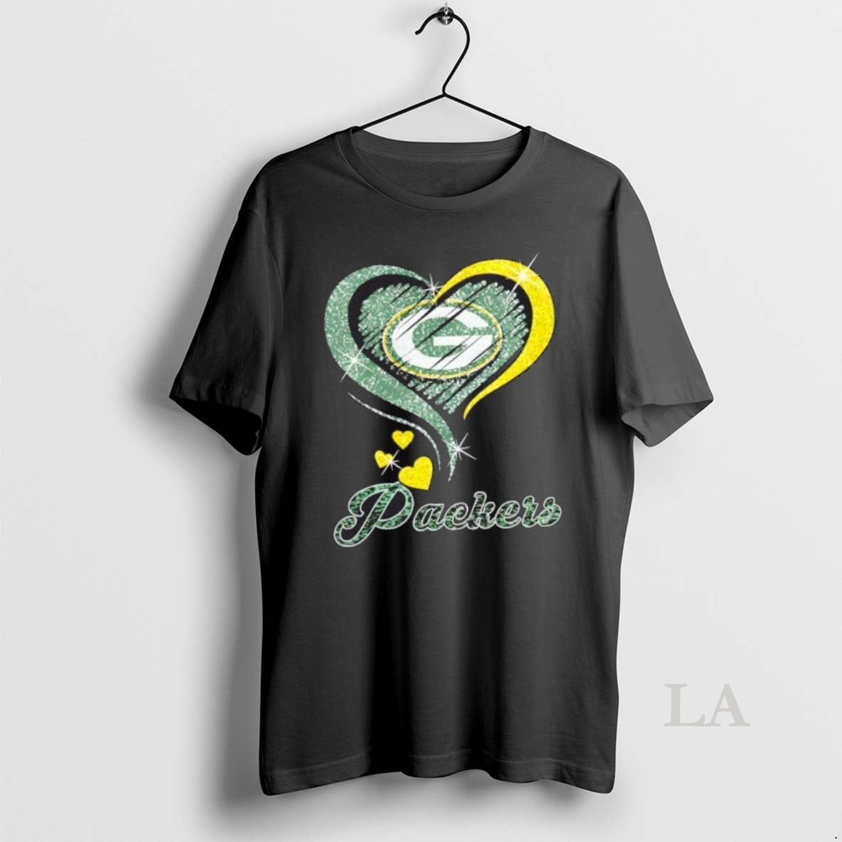Original Green Bay Packers Football In Glitter Heart Fans T-Shirts, Hoodie, Sweatshirt | HypeCrazeTee.com