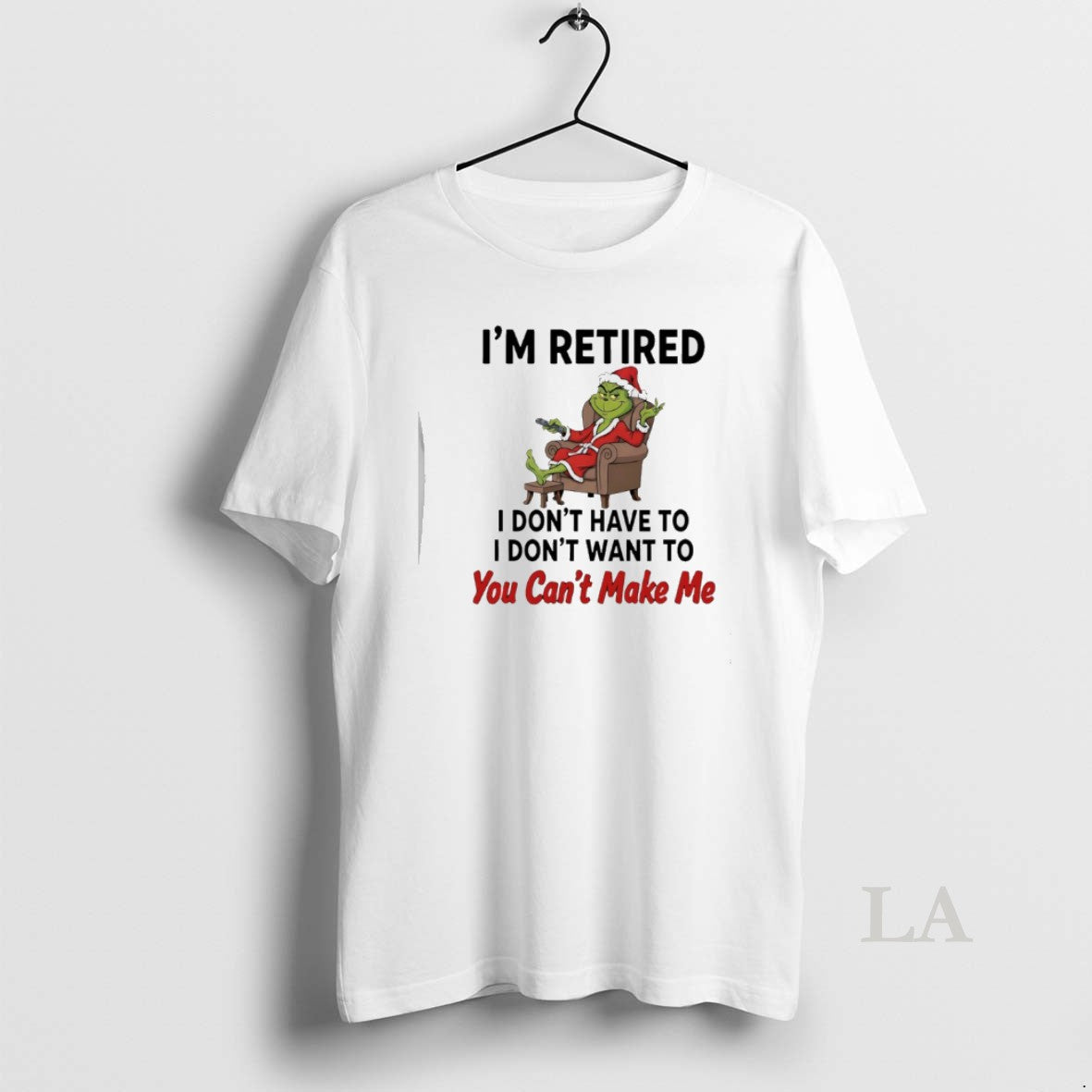 Original Grinch Santa Im Retired I Dont Have To I Dont Want To You Cant T-Shirts, Hoodie, Sweatshirt | HypeCrazeTee.com