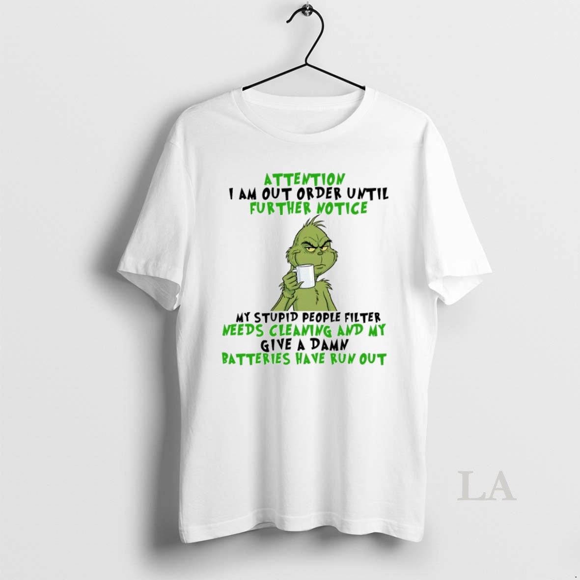 Original Grinch Attention I Am Out Order Until Further Notice Circle T-Shirts, Hoodie, Sweatshirt | HypeCrazeTee.com