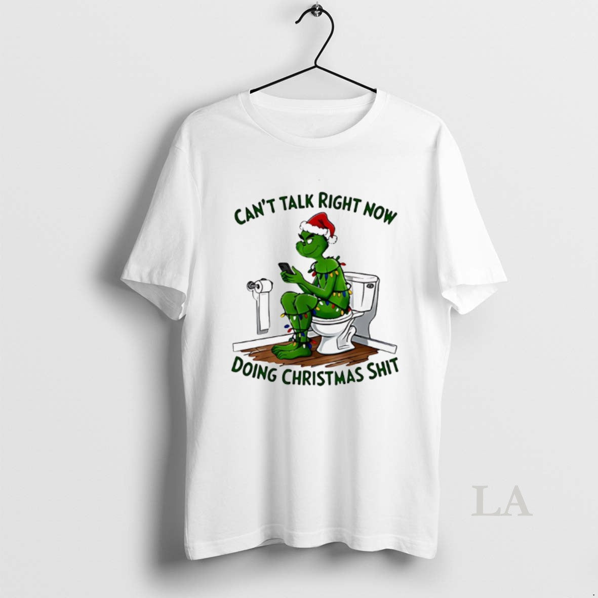 Original Grinch Cant Talk Right Now Doing Christmas T-Shirts, Hoodie, Sweatshirt | HypeCrazeTee.com