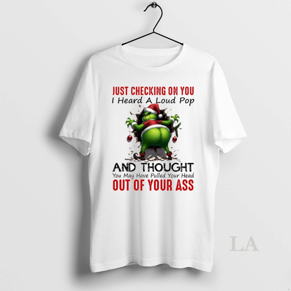 Original Grinch Just Checking On You Out Of Your Ass Circle T-Shirts, Hoodie, Sweatshirt | HypeCrazeTee.com