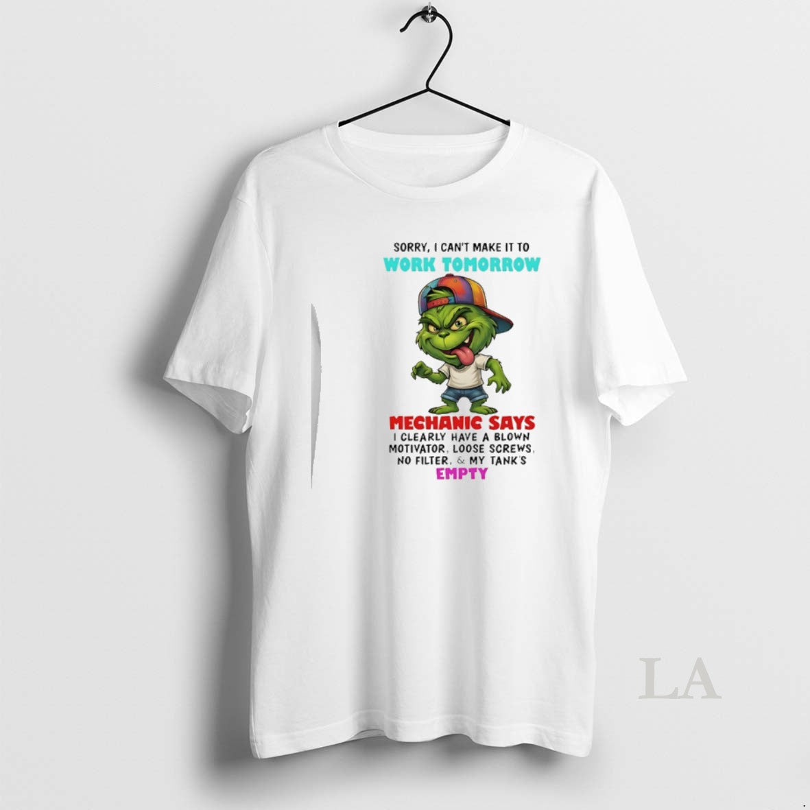 Original Grinch Sorry I Cant Make It To Work Tomorrow Mechanic Says T-Shirts, Hoodie, Sweatshirt | HypeCrazeTee.com
