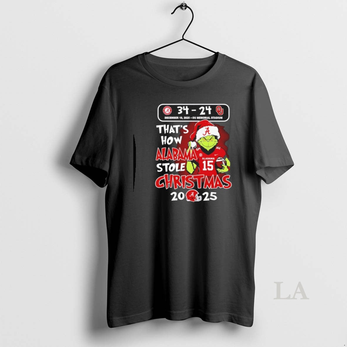 Original Grinch Thats How Alabama Stole Christmas 2025 Alabama 34 24 Sooners T-Shirts, Hoodie, Sweatshirt | HypeCrazeTee.com