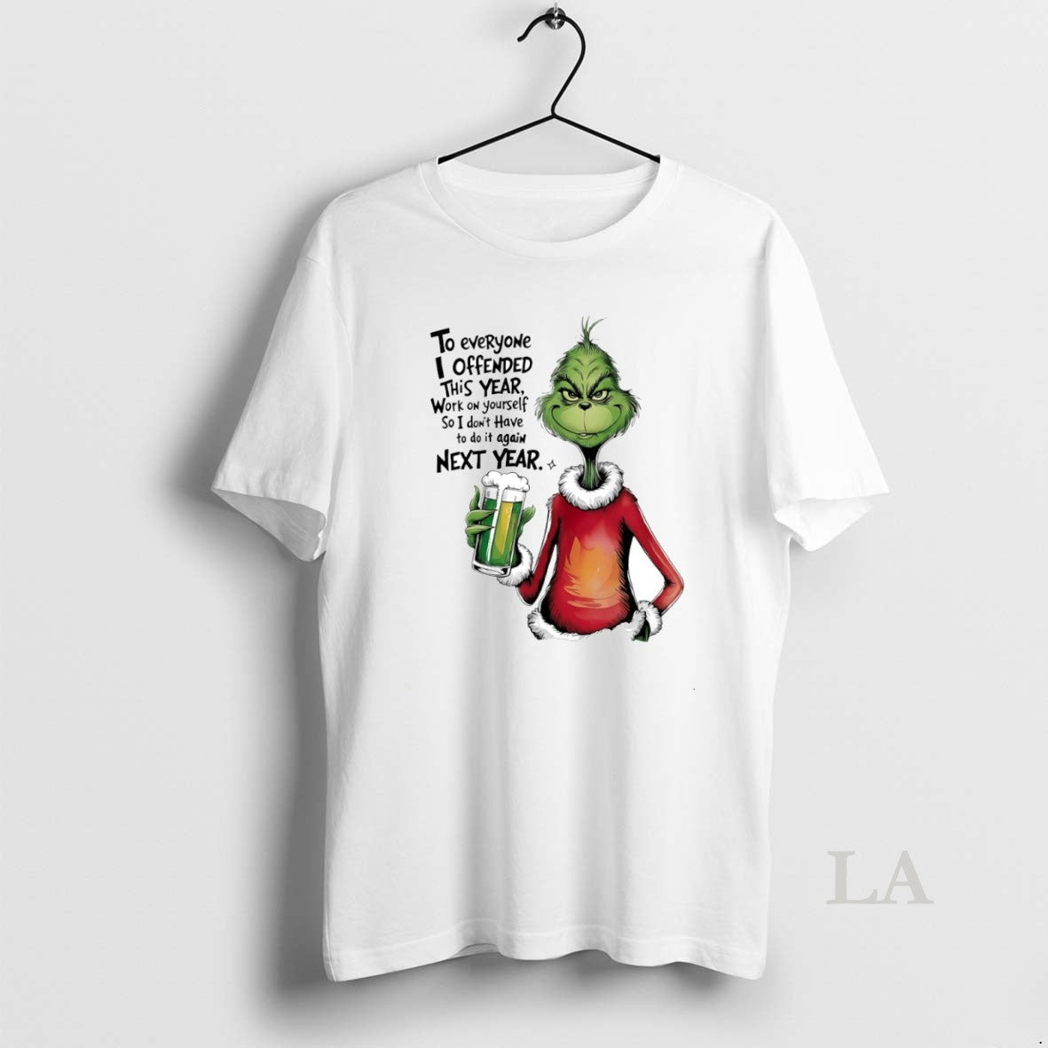 Original Grinch To Everyone I Offended This Year Work On Yourself Circle T-Shirts, Hoodie, Sweatshirt | HypeCrazeTee.com
